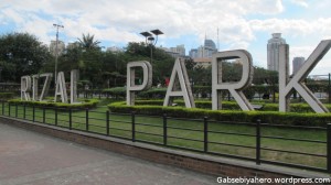 Rizal Park..Now with a namesake at the front. One of the many improvements of the park.